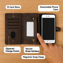 Wallet Case with Card Slot - Slim Detachable Wallet System by LJGDeals