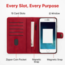 Phone Wallet Case for iPhone 8 Plus with Slim Pocket by LJGDeals