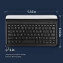 Ultra-portable Wireless Keyboard with Built-in Stand for KOCASO MX1080 and iNova EX1080 in Silver by LJGDeals