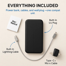 Power Bank Portable Charger with Built-in Cables by LJGDeals