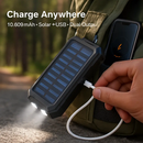 Solar Power Bank with Dual USB Ports and Compass by LJGDeals