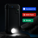 Solar Power Bank with Dual USB Ports and Compass by LJGDeals