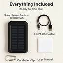 Solar Power Bank with Dual USB Ports and Compass by LJGDeals