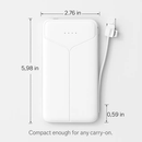 Power Bank Portable Charger with Built-in Cables by LJGDeals