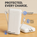 Power Bank Portable Charger with Built-in Cables by LJGDeals
