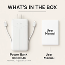 Power Bank Portable Charger with Built-in Cables by LJGDeals