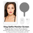 Vlog Selfie Monitor Screen Magnetic Rear Camera Phone Monitor Wireless Selfie Monitor Screen with 33FT Remote for Vlog Live Stream Compatible with IOS by LJGDeals