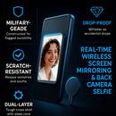 Vlog Selfie Monitor Screen Magnetic Rear Camera Phone Monitor Wireless Selfie Monitor Screen with 33FT Remote for Vlog Live Stream Compatible with IOS by LJGDeals