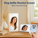 Vlog Selfie Monitor Screen Magnetic Rear Camera Phone Monitor Wireless Selfie Monitor Screen with 33FT Remote for Vlog Live Stream Compatible with IOS by LJGDeals