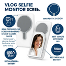 Vlog Selfie Monitor Screen Magnetic Rear Camera Phone Monitor Wireless Selfie Monitor Screen with 33FT Remote for Vlog Live Stream Compatible with IOS by LJGDeals
