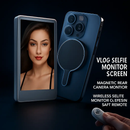 Vlog Selfie Monitor Screen Magnetic Rear Camera Phone Monitor Wireless Selfie Monitor Screen with 33FT Remote for Vlog Live Stream Compatible with IOS by LJGDeals