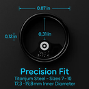 Smart Ring Health Tracker Fitness/Sleep/Stress/HRV Tracker with Charging Case Magnetic Charging Cable for Women & Men Compatible with iOS & Android 7- by LJGDeals