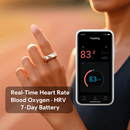 Smart Ring Health Tracker Fitness/Sleep/Stress/HRV Tracker with Charging Case Magnetic Charging Cable for Women & Men Compatible with iOS & Android 7- by LJGDeals