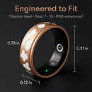 Smart Ring Health Tracker Fitness/Sleep/Stress/HRV Tracker with Charging Case Magnetic Charging Cable for Women & Men Compatible with iOS & Android 7- by LJGDeals