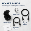 Smart Ring Health Tracker Fitness/Sleep/Stress/HRV Tracker with Charging Case Magnetic Charging Cable for Women & Men Compatible with iOS & Android 7- by LJGDeals