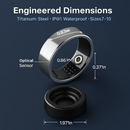 Smart Ring Health Tracker Fitness/Sleep/Stress/HRV Tracker with Charging Case Magnetic Charging Cable for Women & Men Compatible with iOS & Android 7- by LJGDeals