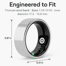 Smart Ring Health Tracker Fitness/Sleep/Stress/HRV Tracker with Charging Case Magnetic Charging Cable for Women & Men Compatible with iOS & Android 7- by LJGDeals