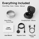 Smart Ring Health Tracker Fitness/Sleep/Stress/HRV Tracker with Charging Case Magnetic Charging Cable for Women & Men Compatible with iOS & Android 7- by LJGDeals
