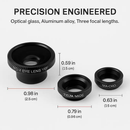 Phone Camera Lens Kit Magnetic 180°Fisheye Lens 0.67xWide Angle 10X Macro Lens for iPhone X /8/7/6s Samsung Galaxy S10/S9 by LJGDeals