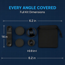 3-in-1 Universal Clip Photo Lens Kit for Smartphones by LJGDeals