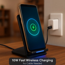 Wireless Charger with Dual Coils - Fast, Case-Friendly Stand by LJGDeals