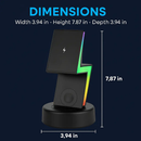 3-in-1 MagSafe Wireless Charger with RGB Lighting by LJGDeals