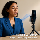 Wireless Clip-On Microphone with 3-in-1 Receiver – 2 Pack by LJGDeals