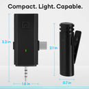 Wireless Clip-On Microphone with 3-in-1 Receiver – 2 Pack by LJGDeals