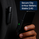 Wireless Clip-On Microphone with 3-in-1 Receiver – 2 Pack by LJGDeals