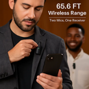 Wireless Clip-On Microphone with 3-in-1 Receiver – 2 Pack by LJGDeals