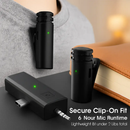 Wireless Clip-On Microphone with 3-in-1 Receiver – 2 Pack by LJGDeals