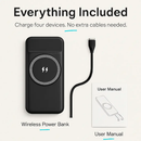 Magnetic Wireless Power Bank with Built-in Cable by LJGDeals