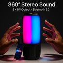 Portable Wireless Speaker with 6-Color Lights for Home by LJGDeals