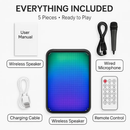 Portable Wireless Party Speaker with RGB Lights by LJGDeals