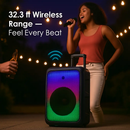 Portable Wireless Party Speaker with 5 Color LED Modes by LJGDeals