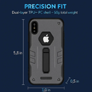 Rugged Phone Case for iPhone X with Kickstand by LJGDeals