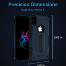 Rugged Phone Case for iPhone X with Kickstand by LJGDeals