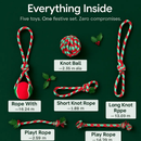 Christmas Dog Rope Chew Toys Set for Puppies and Dogs by LJGDeals