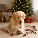 Christmas Dog Rope Chew Toys Set for Puppies and Dogs by LJGDeals