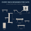Cat Wall Shelves Perch Climber Set with Cat Houses & Hammock by LJGDeals