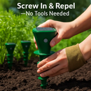 Solar Powered Mole Repellent for Outdoor Gardens and Yards by LJGDeals