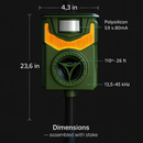 Ultrasonic Solar Animal Repeller with Flame Light by LJGDeals