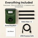 Ultrasonic Solar Animal Repeller with Flame Light by LJGDeals