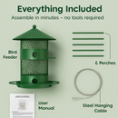 Wild Bird Feeder Squirrel-Proof Metal Seed Feeder