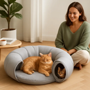 Indoor Cat Tunnel Bed with Hanging Ball — 2-in-1 Fun by LJGDeals