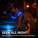 Light Up Dog Harness with Rechargeable LED Lights and Handle by LJGDeals