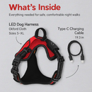 Light Up Dog Harness with Rechargeable LED Lights and Handle by LJGDeals