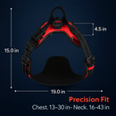 Light Up Dog Harness with Rechargeable LED Lights and Handle by LJGDeals