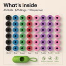 Dog Waste Bags with Dispenser - Leakproof & Unscented by LJGDeals