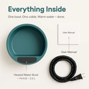 Heated Water Bowl for Dog Cat - Keeps Water Warm Indoors by LJGDeals